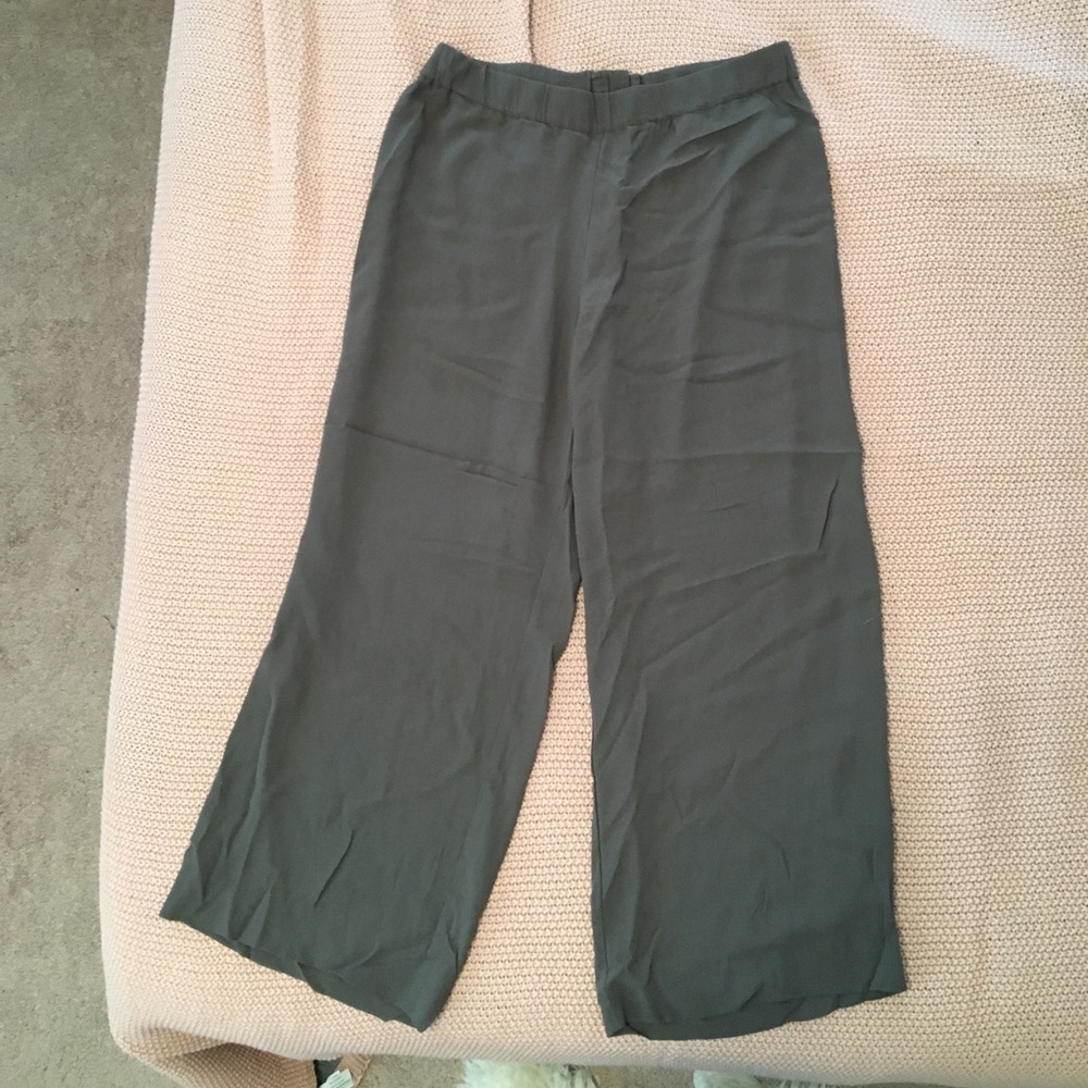 Eileen Fisher Silk Wide Leg Pants
